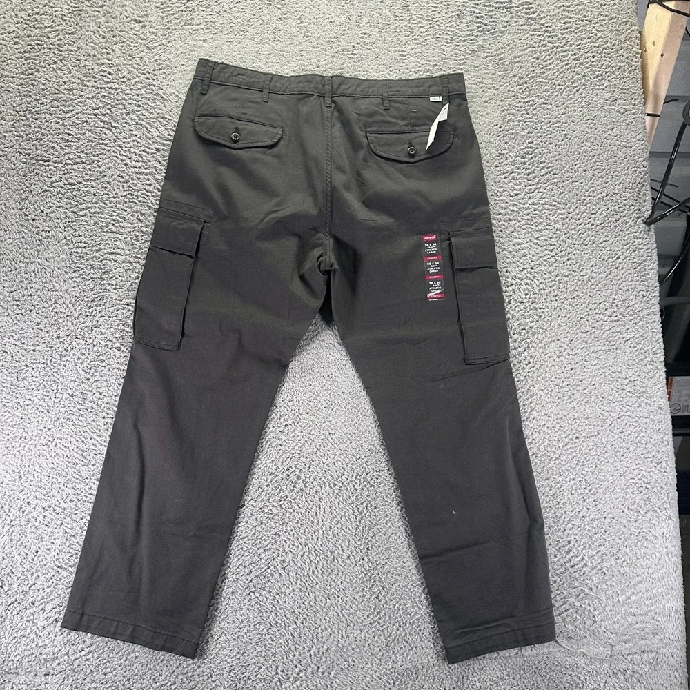 Levi's 541 Pant Mens 38x30 Black Cotton Cargo Straight Athletic Workwear Stretch